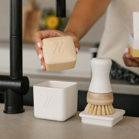 Nellie's Dish Butter (White Ceramic)