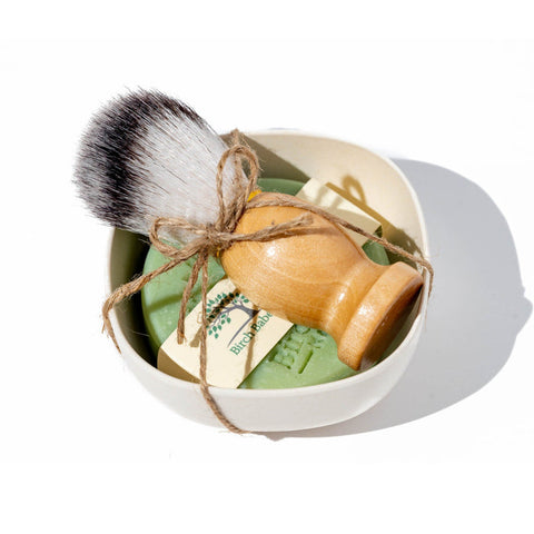 Shave Starter Kit (soap, brush, bamboo bowl)